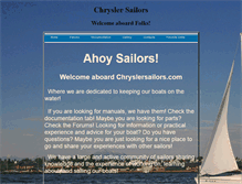 Tablet Screenshot of chryslersailors.com